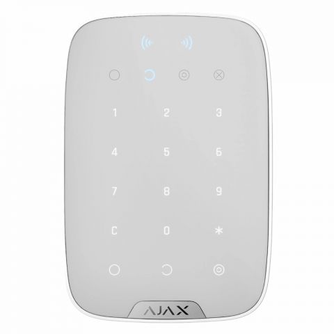 Бездротова клавіатура з підтримкою захищених карт та брелок Ajax Keypad S Plus (8PD) white