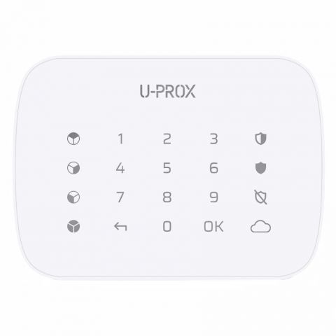 Бездротова сенсорна клавіатура для чотирьох груп U-Prox Keypad G4 White