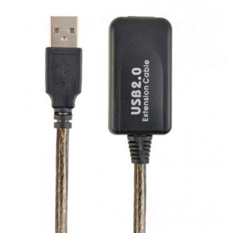 Кабель Cablexpert USB - USB V 2.0 (F/M), активный удлинитель, 5 м, черный (UAE-01-5M)