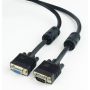 Кабель удлинитель Cablexpert VGA -VGA (M/F), HD15 с 2-мя фер. кольцами, 1.8 м, черный (CC-PPVGAX-6B)