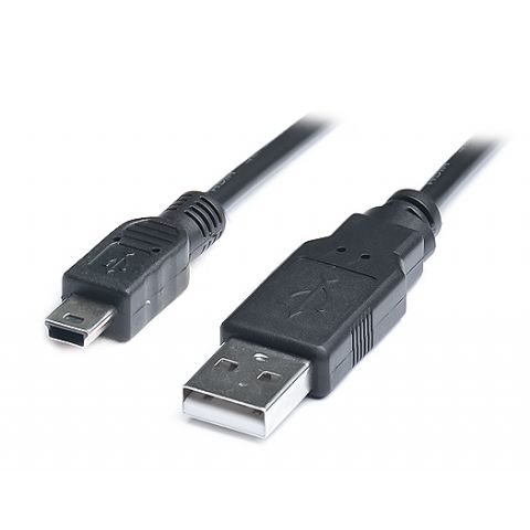 Кабель REAL-EL USB - mini USB V 2.0 (M/M), 1.8 м, черный (EL123500006)