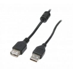 Кабель Maxxter (UF-AMAF-6) USB 2.0 AM - USB 2.0 AF, 1.8м, феритовий фільтр Кабель Maxxter (UF-AMAF-6) USB 2.0 AM - USB 2.0 AF, 1.8м, феритовий фільтр