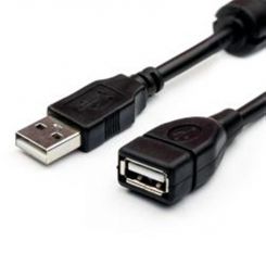 Кабель ATcom удлинитель USB2.0 AM/AF 1.5 м. ferrite core