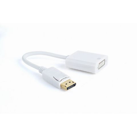 Адаптер Cablexpert DisplayPort - DVI (M/F), 0.1 м, белый (A-DPM-DVIF-002-W) пакет