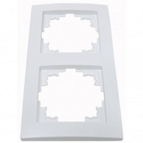 Рамка Smartfortec HS002 двухместная белая