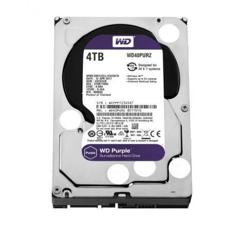 Накопичувач HDD SATA 4.0TB WD Purple 5400rpm 64MB (WD40PURZ)