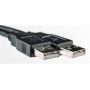 Кабель PowerPlant (KD00AS1215) USB2.0(AM)-USB2.0(AM), 3м, One ferrite, Black