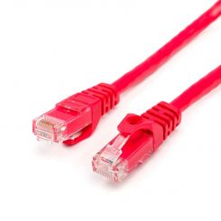 Патч-корд UTP Atcom RJ45, Cat.6, медь, 1 м, красный