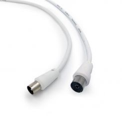 Кабель-удлинитель коаксиальный Cablexpert (CCV-515-W-5M) 75 Ом, White, 5 м