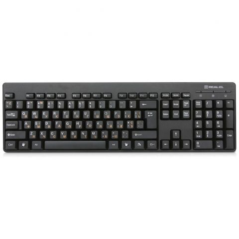 Клавиатура REAL-EL Standard 502 Ukr Black