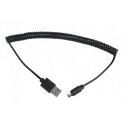 Кабель Cablexpert USB - micro USB V 2.0 (M/M), 1.8 м, спиральный, черный (CC-mUSB2C-AMBM-6)
