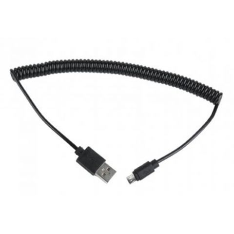 Кабель Cablexpert USB - micro USB V 2.0 (M/M), 1.8 м, спиральный, черный (CC-mUSB2C-AMBM-6)