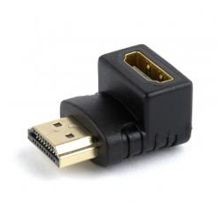 Адаптер Cablexpert HDMI - HDMI (M/F), угол 90 градусов, черный (A-HDMI90-FML) пакет