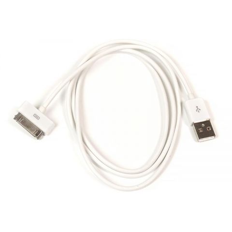 Кабель PowerPlant USB-Apple 30pin, 1м White (DV00DV4045)