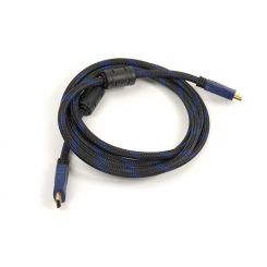 Кабель PowerPlant (CA910243) HDMI-HDMI v1.4, 2м, Nylon, Double ferrites, Black