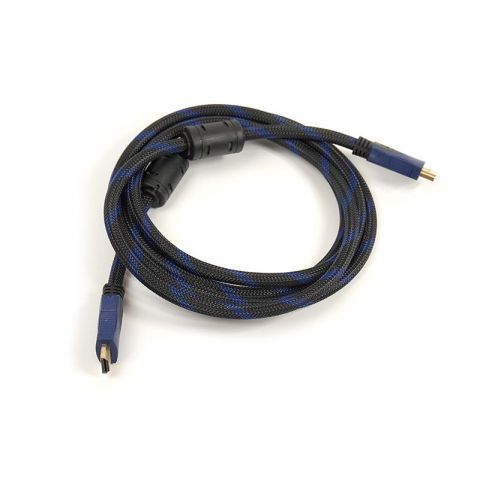 Кабель PowerPlant (CA910243) HDMI-HDMI v1.4, 2м, Nylon, Double ferrites, Black