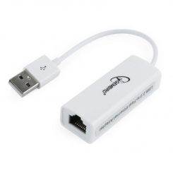 Мережевий адаптер Gembird (NIC-U2-02) USB - Fast Ethernet, білий Мережевий адаптер Gembird (NIC-U2-02) USB - Fast Ethernet, білий