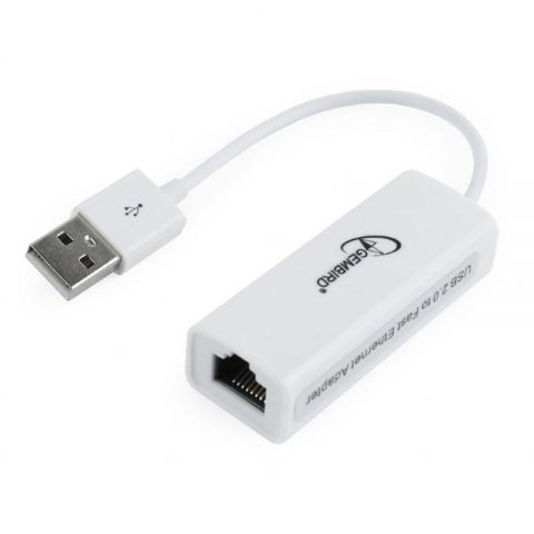 Сетевой адаптер Gembird (NIC-U2-02) USB - Fast Ethernet, белый Сетевой адаптер Gembird (NIC-U2-02) USB - Fast Ethernet, белый