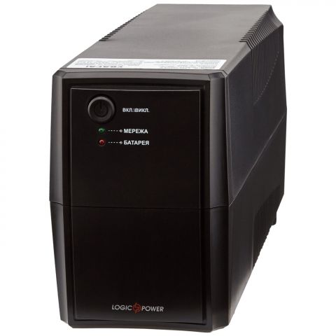 ИБП LogicPower LPM-625VA-P,Lin.int., AVR, 2 x евро, пластик
