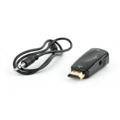 Адаптер Cablexpert (AB-HDMI-VGA-02) HDMI-VGA/3.5 мм, черный
