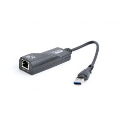 Мережевий адаптер Gembird (NIC-U3-02) USB - Gigabit Ethernet, чорний Мережевий адаптер Gembird (NIC-U3-02) USB - Gigabit Ethernet, чорний