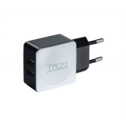 Сетевое зарядное устройство Tecro (2xUSB, 2.1A) Black, White (TR-CHG02-BW)