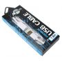Кабель Atcom USB - USB V 2.0 (M/F), подовжувач, 1.8 м, White + Gold Plated (13425) блістер