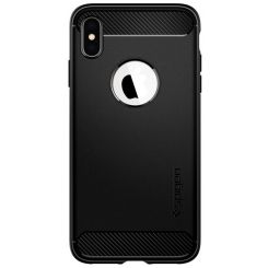Чехол-накладка Spigen Rugged Armor для Apple iPhone XS Max Matte Black (065CS25125)