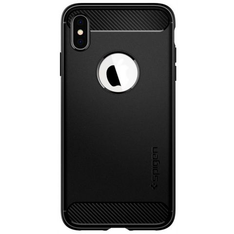 Чехол-накладка Spigen Rugged Armor для Apple iPhone XS Max Matte Black (065CS25125)