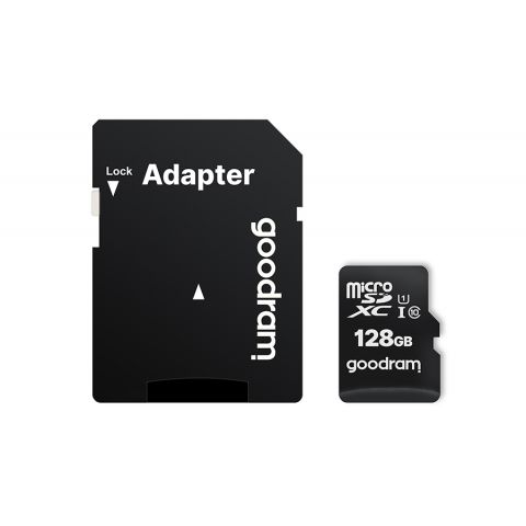 Карта памяти MicroSDXC 128GB UHS-I Class 10 Goodram + SD-adapter (M1AA-1280R12)