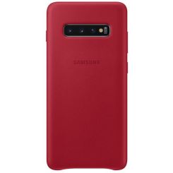 Чехол-накладка Samsung Leather Cover для Samsung Galaxy S10+ SM-G975 Red (EF-VG975LREGRU)