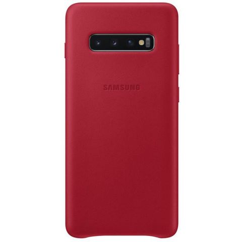 Чехол-накладка Samsung Leather Cover для Samsung Galaxy S10+ SM-G975 Red (EF-VG975LREGRU)