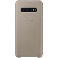 Чехол-накладка Samsung Leather Cover для Samsung Galaxy S10+ SM-G975 Gray (EF-VG975LJEGRU)