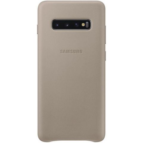 Чехол-накладка Samsung Leather Cover для Samsung Galaxy S10+ SM-G975 Gray (EF-VG975LJEGRU)