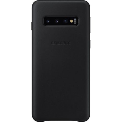 Чехол-накладка Samsung Leather Cover для Samsung Galaxy S10 SM-G973 Black (EF-VG973LBEGRU)