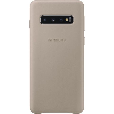 Чехол-накладка Samsung Leather Cover для Samsung Galaxy S10 SM-G973 Gray (EF-VG973LJEGRU)