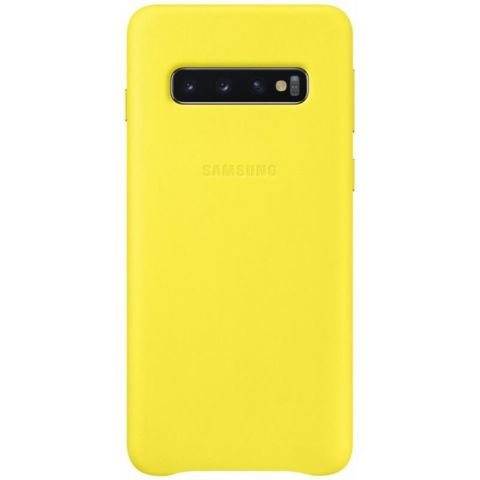 Чехол-накладка Samsung Leather Cover для Samsung Galaxy S10 SM-G973 Yellow (EF-VG973LYEGRU)