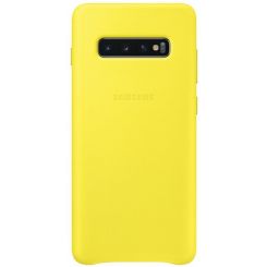 Чехол-накладка Samsung Leather Cover для Samsung Galaxy S10+ SM-G975 Yellow (EF-VG975LYEGRU)