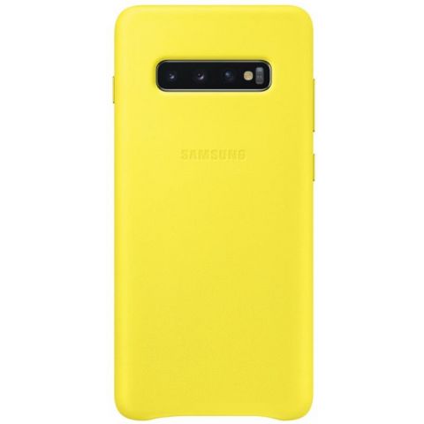 Чехол-накладка Samsung Leather Cover для Samsung Galaxy S10+ SM-G975 Yellow (EF-VG975LYEGRU)