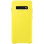 Чехол-накладка Samsung Leather Cover для Samsung Galaxy S10+ SM-G975 Yellow (EF-VG975LYEGRU)