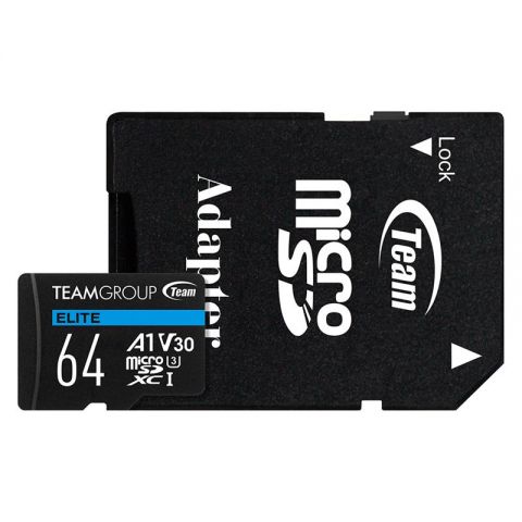 Карта памяти MicroSDXC  64GB UHS-I/U3 Class 10 Team Elite (TEAUSDX64GIV30A103)