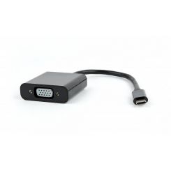 Адаптер Cablexpert USB Type-C - VGA (M/F), 0.15 м, черный (AB-CM-VGAF-01)