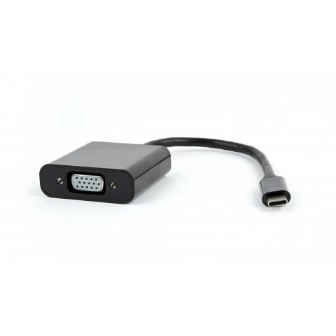 Адаптер Cablexpert USB Type-C - VGA (M/F), 0.15 м, черный (AB-CM-VGAF-01)