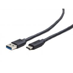 Кабель Cablexpert USB - USB Type-C V 3.0 (M/M), 0.1 м, премиум, черный (CCP-USB3-AMCM-0.1M)