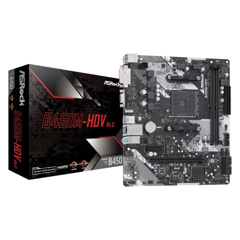 Материнская плата ASRock B450M-HDV R4.0 Socket AM4