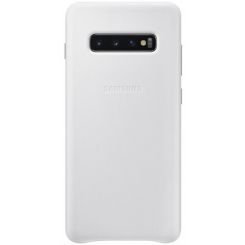 Чехол-накладка Samsung Leather Cover для Samsung Galaxy S10+ SM-G975 White (EF-VG975LWEGRU)