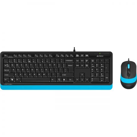 Комплект (клавиатура, мышь) A4Tech F1010 Black/Blue USB