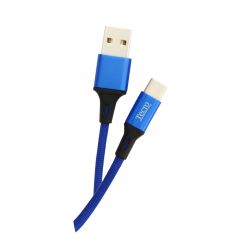Кабель Tecro USB - USB Type-C, 1 м, синий (TC-0100BE) 