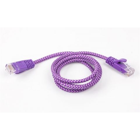 Патч-корд UTP Viewcon (NL009) cat.6, литой, медь, 1м, фиолетовый