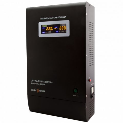 ИБП LogicPower LPY-W-PSW-5000VA+ (3500Вт)10A/20A, с правильной синусоидой 48V, настенный
